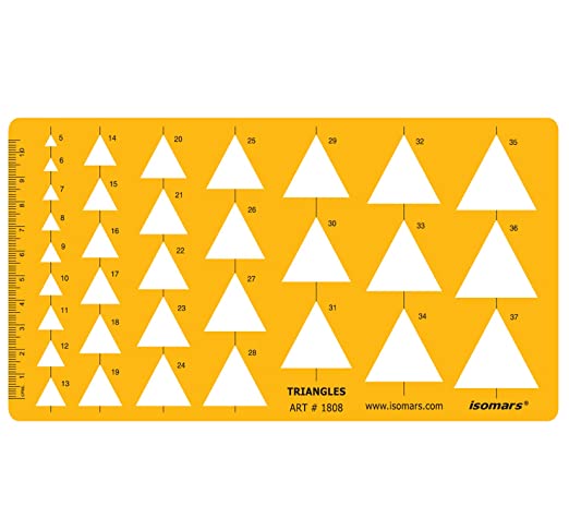 Isomars Technical Drawing Templates Set of 4 - Isomars