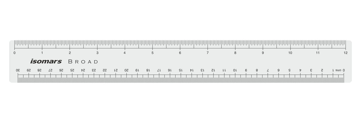 Isomars Technical Set Squares, Protractor,12 Inch Scale - Sides Beveled - Isomars