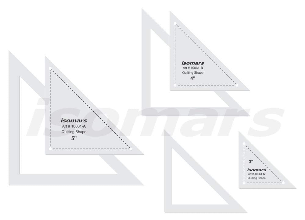Isomars Triangle Quilting Patchwork Shape Scale Template - Isomars
