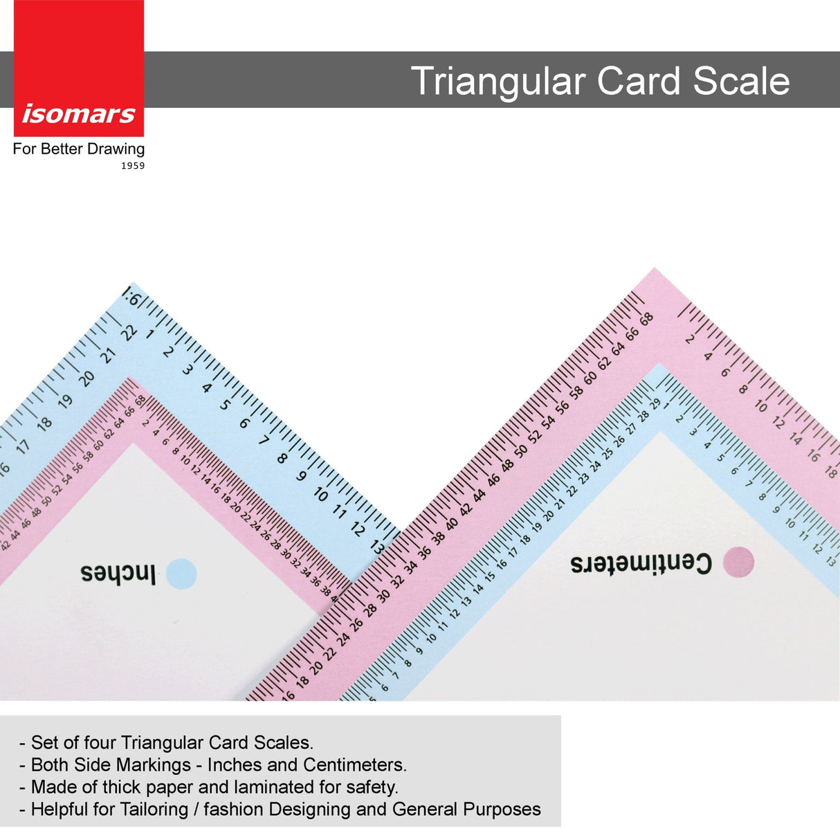 Isomars Triangular Card Scale - Set Of 4 - Isomars