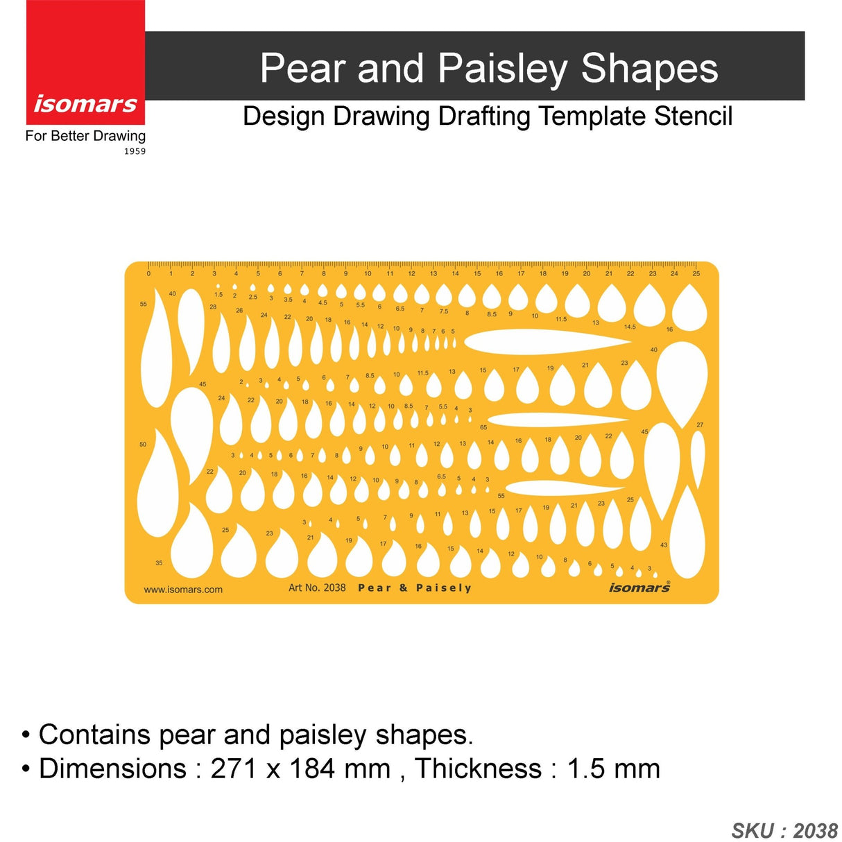 Jewelry Design Template (Pear and Paisley Shape) - Isomars