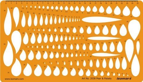 Jewelry Design Template (Pear and Paisley Shape) - Isomars