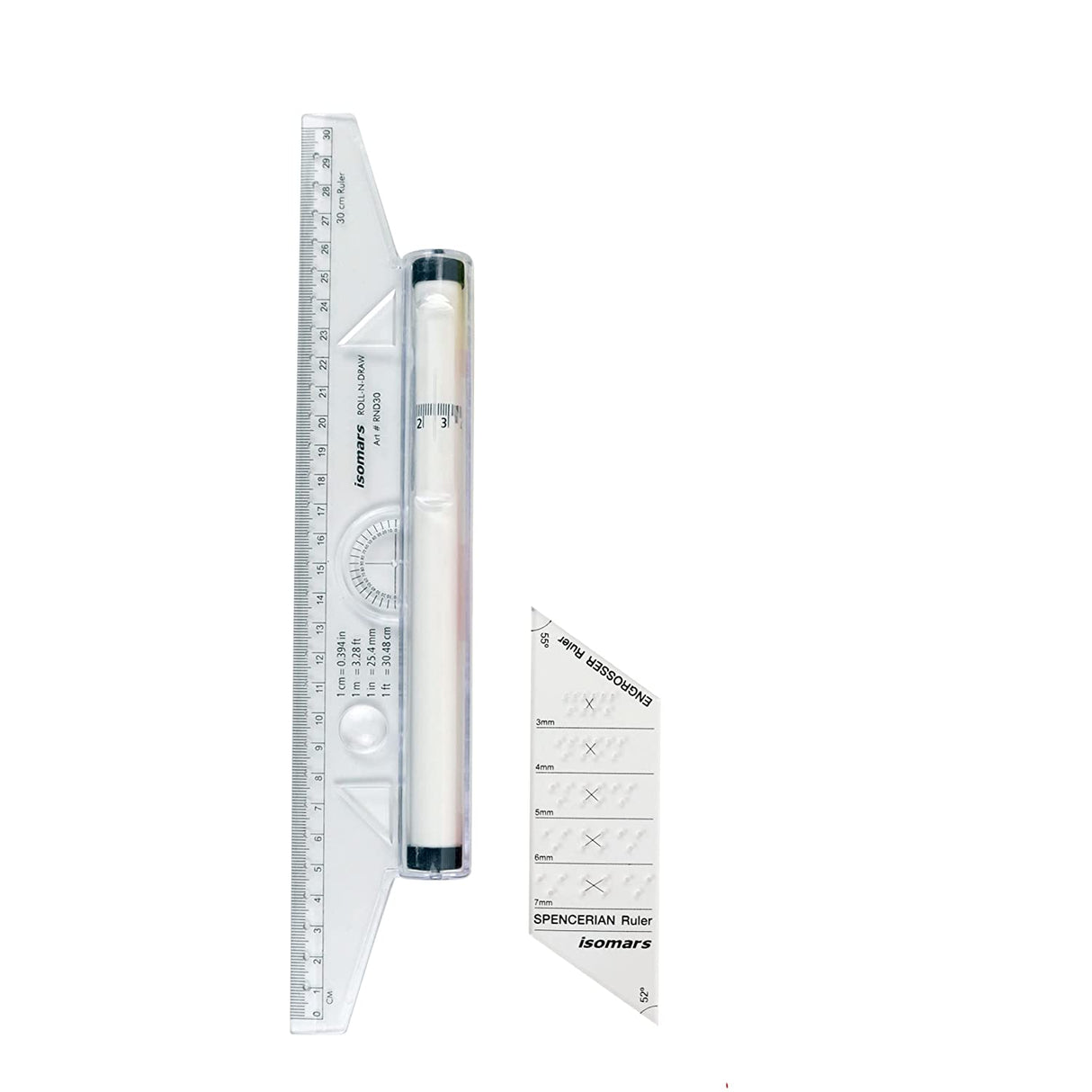Rolling Ruler & Spencerian Ruler Combo - Isomars