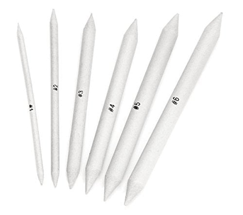 Sand Paper Erasing Shield & Paper Stumps (Set of 6) - Isomars