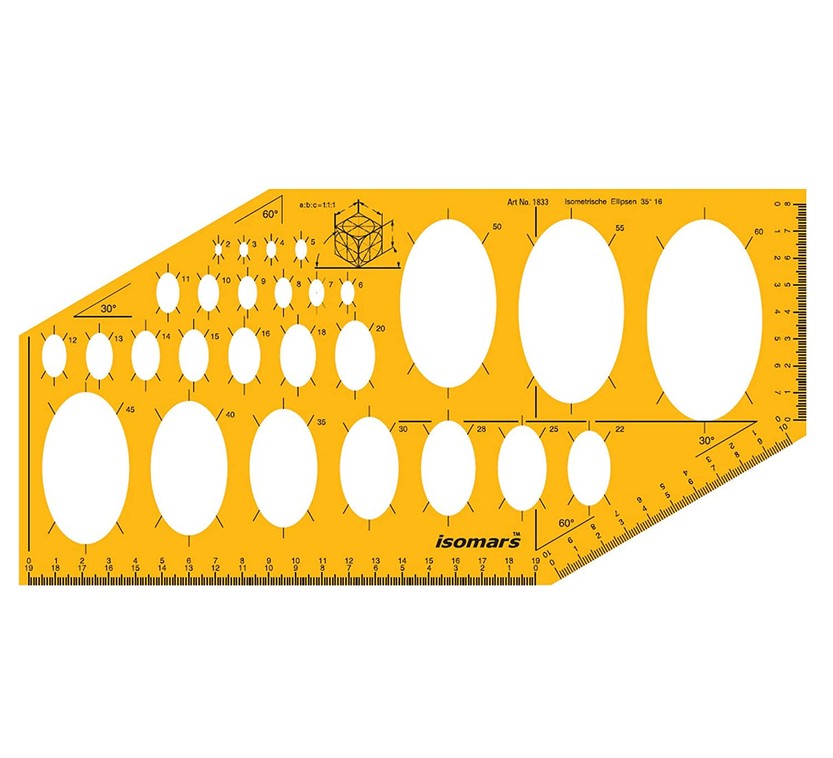 Technical Drawing Templates (Set of 4) - with French Curves - Isomars