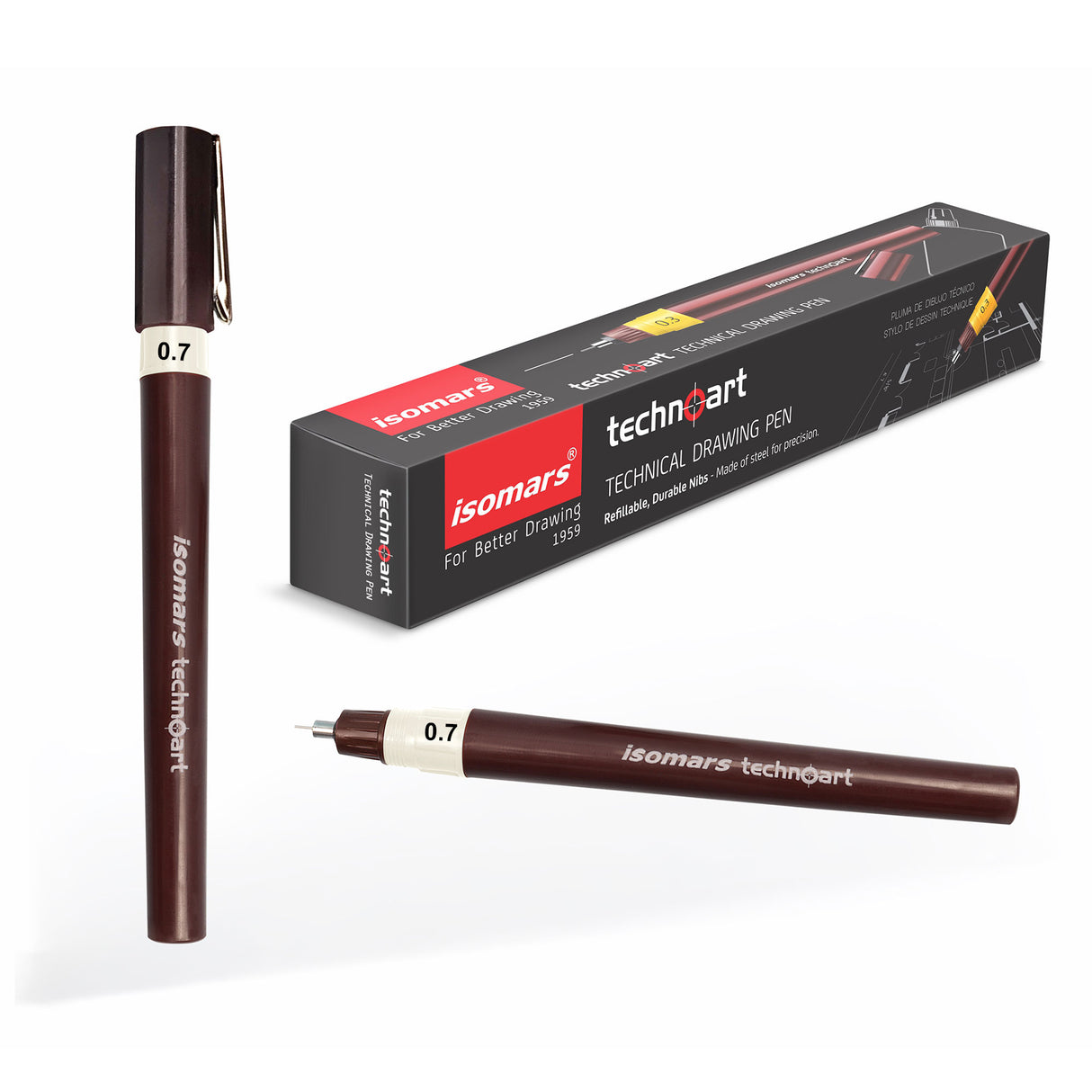 Isomars Technoart Technical Drawing Pens – Precision Fineliners for Drafting, Illustration & Line Art
