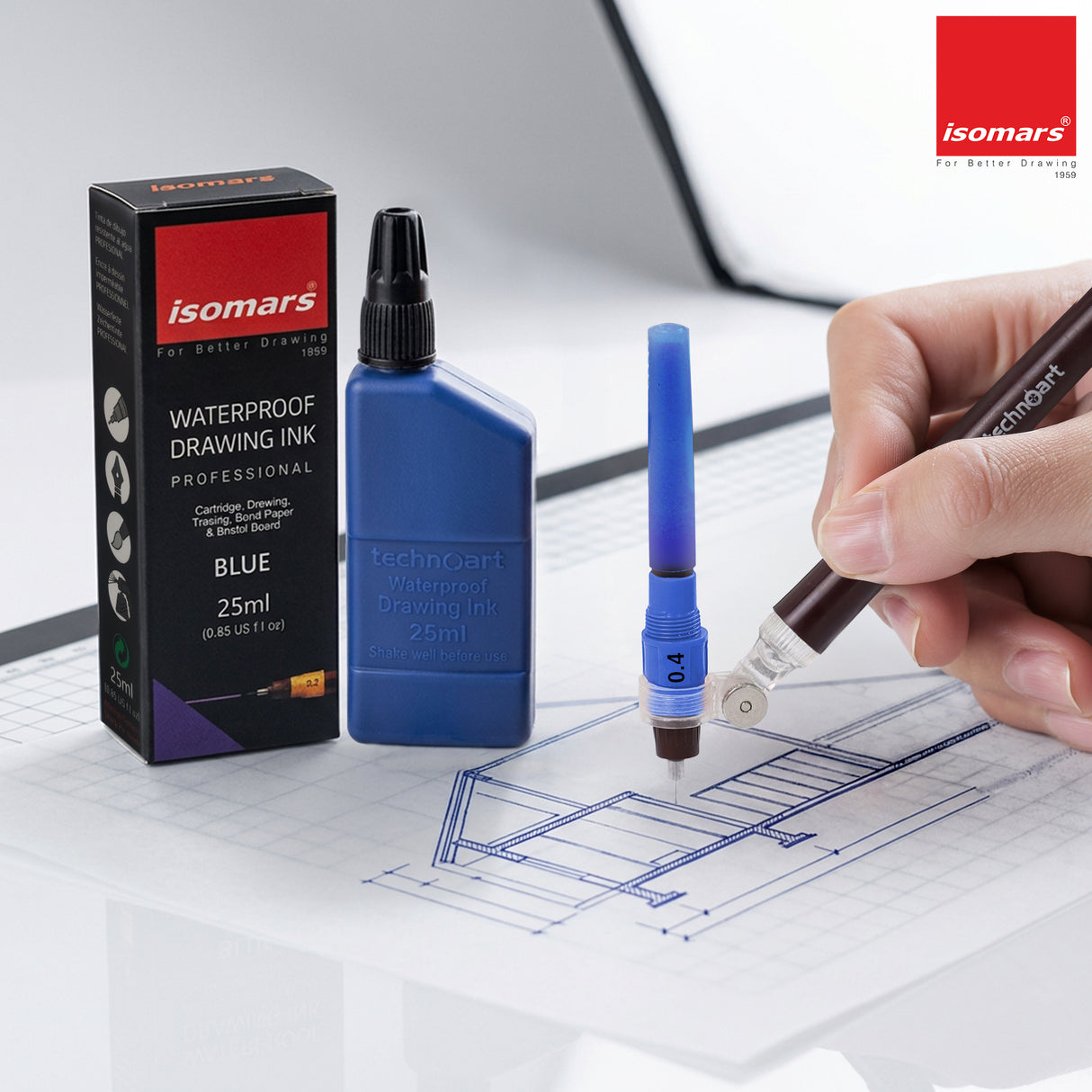 Isomars Technoart Technical Drawing Ink Combo (Set of 9)