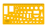 Isomars Electricity Template, 1:100 Scale Drawing Stencil, Orange