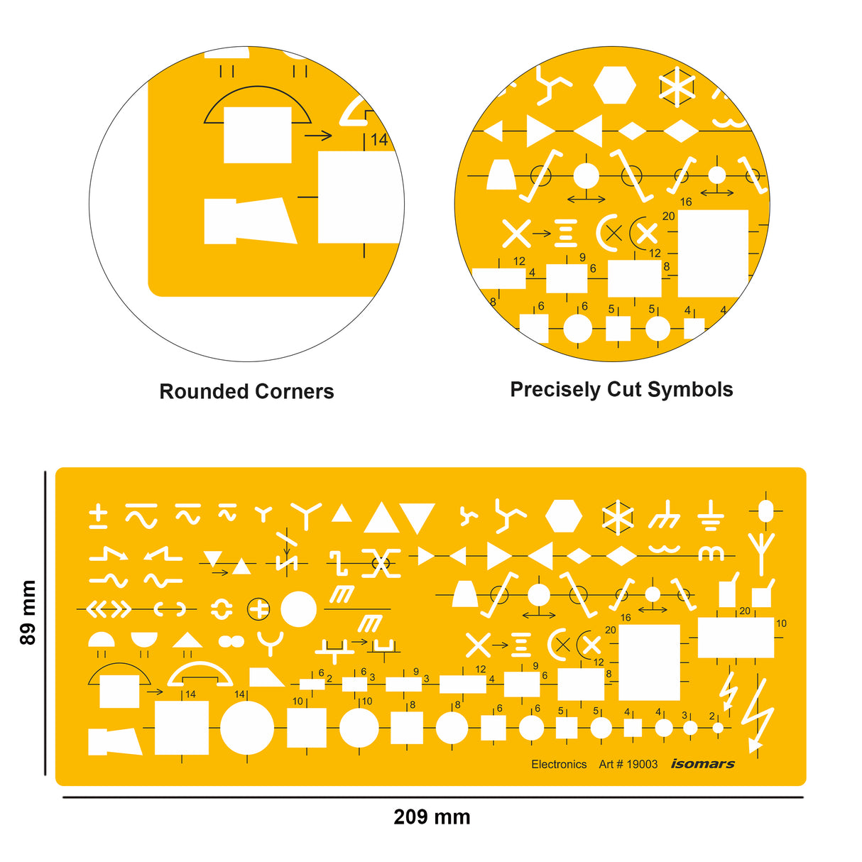 Isomars Electronics Circuit Design Template Stencil