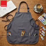 Isomars Canvas Painter's Apron with Adjustable Strap & Tool Pockets for brushes, tools, and art supplies