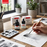 Isomars Acrylic Ink White & Black Combo 35ml Each with Dropper