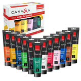 Isomars CANVAA Acrylic Paints - (40ml) - Set of 12 Vibrant Pigminted & Fadeproof Colours 4 - ARTIST SERIES - For Canvas Painting, Scrap Book, Paper Board, Wood & Terracotta