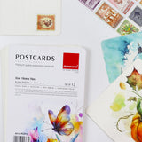 Isomars Watercolour Postcards 10x15cm, 300 GSM, Pack of 12