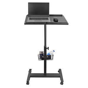 Isomars Multipurpose Laptop Table Hospital Table Study Desk, Caster Lockable Wheels, & Height Adjustable for Breakfast Table, Work from Home & Online Classes (Table Top - 24'' x 16'')