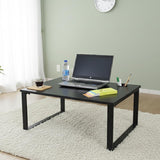 ISOMARS Extra Big Floor Desk Laptop Study Table for Work from Home, Online Classes, Card Games and Kid's Activities (Black - Extra Large)