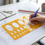Isomars Isometric Ellipse Shapes Template 35°16' (Art No. 1510E) | Technical Drawing Stencil with 2-50mm Ellipses | Engineering, Architecture, Drafting & Design Tool