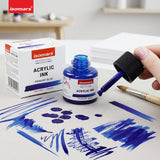 Isomars Acrylic Ink Blue 35ml with Dropper for Art & Drawing