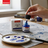 Isomars Acrylic Ink Blue 35ml with Dropper for Art & Drawing