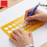 Isomars Circle Template Drawing Stencil | Precision Circular Drafting Template with Multiple Circle Sizes | Geometric Drawing Tool for Architects, Engineers, Designers, Artists & Students