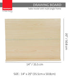 Isomars Wooden Board 14" x 20" with Wooden T-Square Combo - Drawing & Drafting Board & Wooden T-Scale Combo for Architecture and Engineering