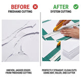 Isomars A3 Self-Healing Cutting Mat with 12 Inch Aluminium Scale & Jumbo Paper Cutter | Precision Cutting Kit for Paper Craft, Artwork, Office, School & DIY Projects