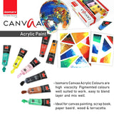 Isomars CANVAA Acrylic Paints - (40ml) - Set of 12 Vibrant Pigminted & Fadeproof Colours 4 - ARTIST SERIES - For Canvas Painting, Scrap Book, Paper Board, Wood & Terracotta