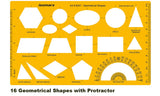 Isomars Pro Circle Small (16 Circles), Pro Circle Big (25 Circles), Circle Template, Parabola Template, Geometry Template, Combination Template | Ideal for Mandala Art | Engineering & Architect Drafting Students