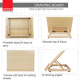Isomars Drawing Board - Table Model - with 6 Different Working Angles - Drawing & Drafting Board with Elastic Support - A2