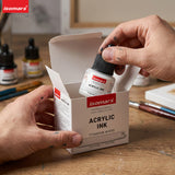 Isomars Acrylic Ink White 35ml with Dropper for Art & Drawing