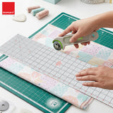 Isomars A3 Self-Healing Cutting Mat with 24 Inch Quilting Ruler & Rotary Cutter Set | Fabric Cutting Kit for Sewing, Tailoring, Quilting, Patchwork, Fashion Designing & Crafts