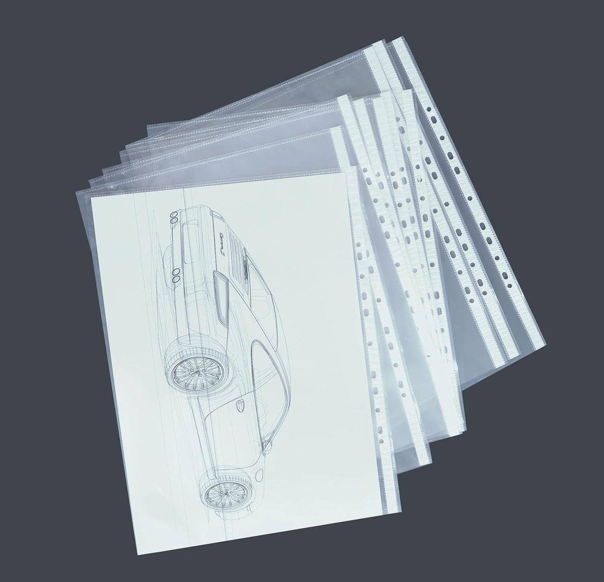 Isomars Transparent Document Sleeves Set of 12 - A2 Size