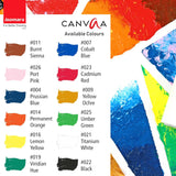 Isomars CANVAA Acrylic Paints - (40ml) - Set of 12 Vibrant Pigminted & Fadeproof Colours 4 - ARTIST SERIES - For Canvas Painting, Scrap Book, Paper Board, Wood & Terracotta