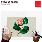 Isomars Drawing Both Side Laminated White Board - Full Imperial A3 (14x20 Inch) Size Board – for Artists, Architects, Engineers, Draftsmen Etc. (A3-White)