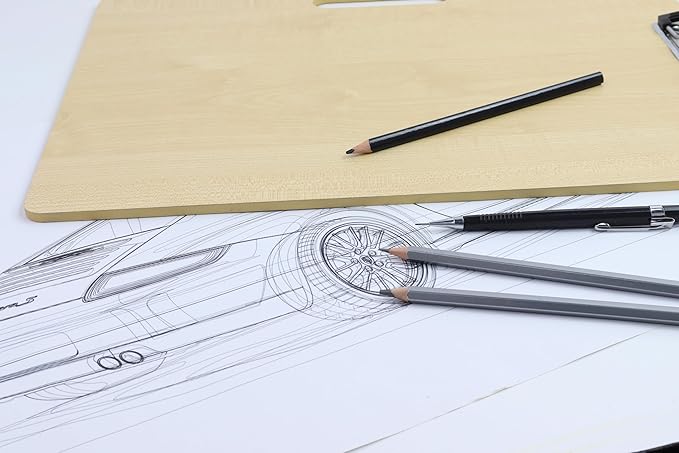 Isomars Drawing Sketch Board - 12" x 16" Portable for Artists, Students & Designers – Ideal for Drawing, Sketching, Drafting & Painting