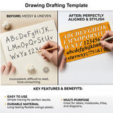 Isomars Letter Stencil Combo Set – Italic & Standard Alphabet Templates with Uppercase, Lowercase, Numbers & Symbols, Reusable Drawing, Craft, Sign Making & DIY Lettering Stencils