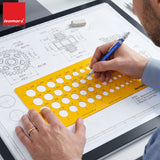 Isomars Circle Template Drawing Stencil | Precision Circular Drafting Template with Multiple Circle Sizes | Geometric Drawing Tool for Architects, Engineers, Designers, Artists & Students