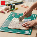 Isomars A3 Self-Healing Cutting Mat with 18 Inch Quilting Ruler & Rotary Cutter Set | Fabric Cutting Kit for Sewing, Tailoring, Quilting, Patchwork, Fashion Designing & Crafts