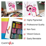 Isomars Oil Pastels, 52 Vibrant Shades, Professional Artist Drawing Set