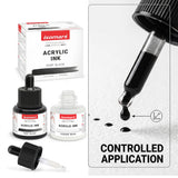 Isomars Acrylic Ink White & Black Combo 35ml Each with Dropper