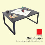 ISOMARS Extra Big Floor Desk Laptop Study Table for Work from Home, Online Classes, Card Games and Kid's Activities (Black - Extra Large)