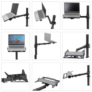 Isomars Laptop Mount Stand - Adjustable Height & Angles. Suitable for Laptop Size from 12 inches to 17 inches (30cm to 43cm).