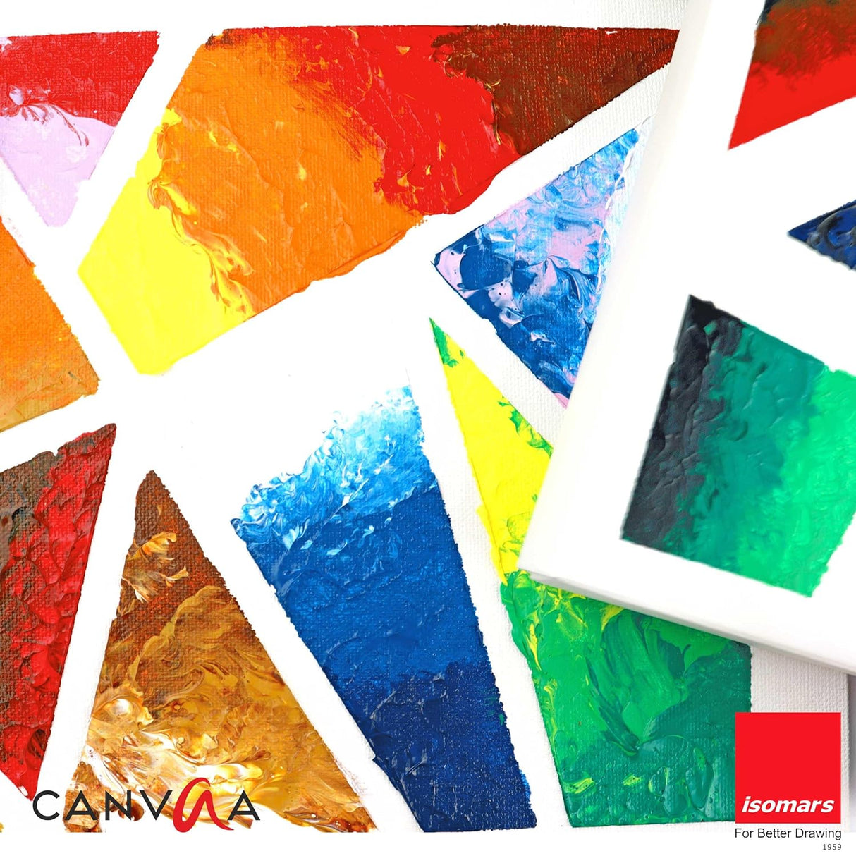 Isomars CANVAA Acrylic Paints - (40ml) - Set of 12 Vibrant Pigminted & Fadeproof Colours 4 - ARTIST SERIES - For Canvas Painting, Scrap Book, Paper Board, Wood & Terracotta