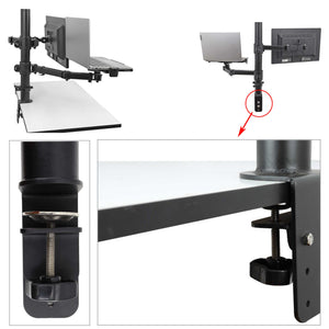 Isomars Laptop and Monitor Table Stand - Adjustable Height & Angles and Sides (Laptop & Monitor Mount)