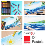 Isomars Oil Pastels, 52 Vibrant Shades, Professional Artist Drawing Set