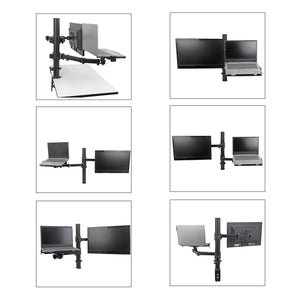 Isomars Laptop and Monitor Table Stand - Adjustable Height & Angles and Sides (Laptop & Monitor Mount)