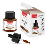 Isomars Acrylic Inks with Dropper- Set of 12 Colors - Professional