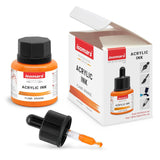 Isomars Acrylic Inks with Dropper- Set of 12 Colors - Professional
