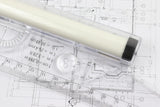 Architecture Engineering Drafting Tool Set with Rolling Scale and Transparent Templates