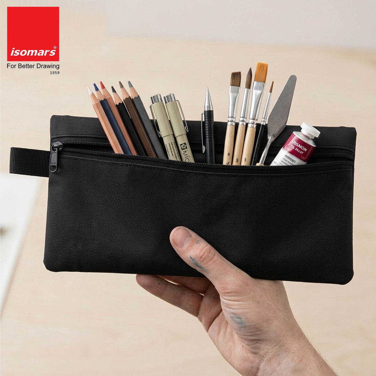Isomars A3 Art Portfolio Bag with Tool Pouch | Size: 40 x 50 cm / 15.7 x 19.6 inch