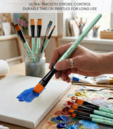 Professional Flat Paint Brush Kit for Students Hobbyists and Artists